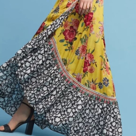 Farm Rio Sunlit Floral Maxi Dress XS $250 - Picture 3 of 12